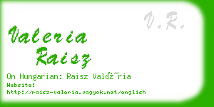 valeria raisz business card